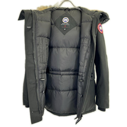CANADA GOOSE 2300JL Black Charlotte Parka Fur-Trimmed Down Jacket Coat M