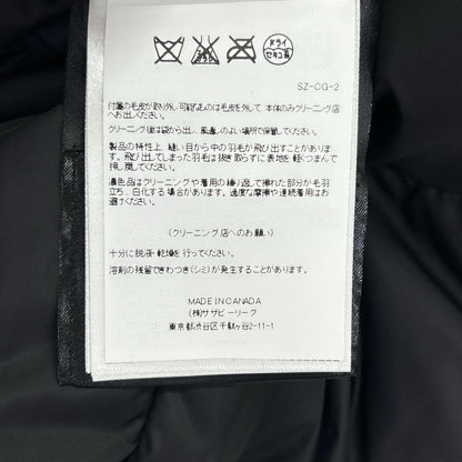CANADA GOOSE 2300JL Black Charlotte Parka Fur-Trimmed Down Jacket Coat M