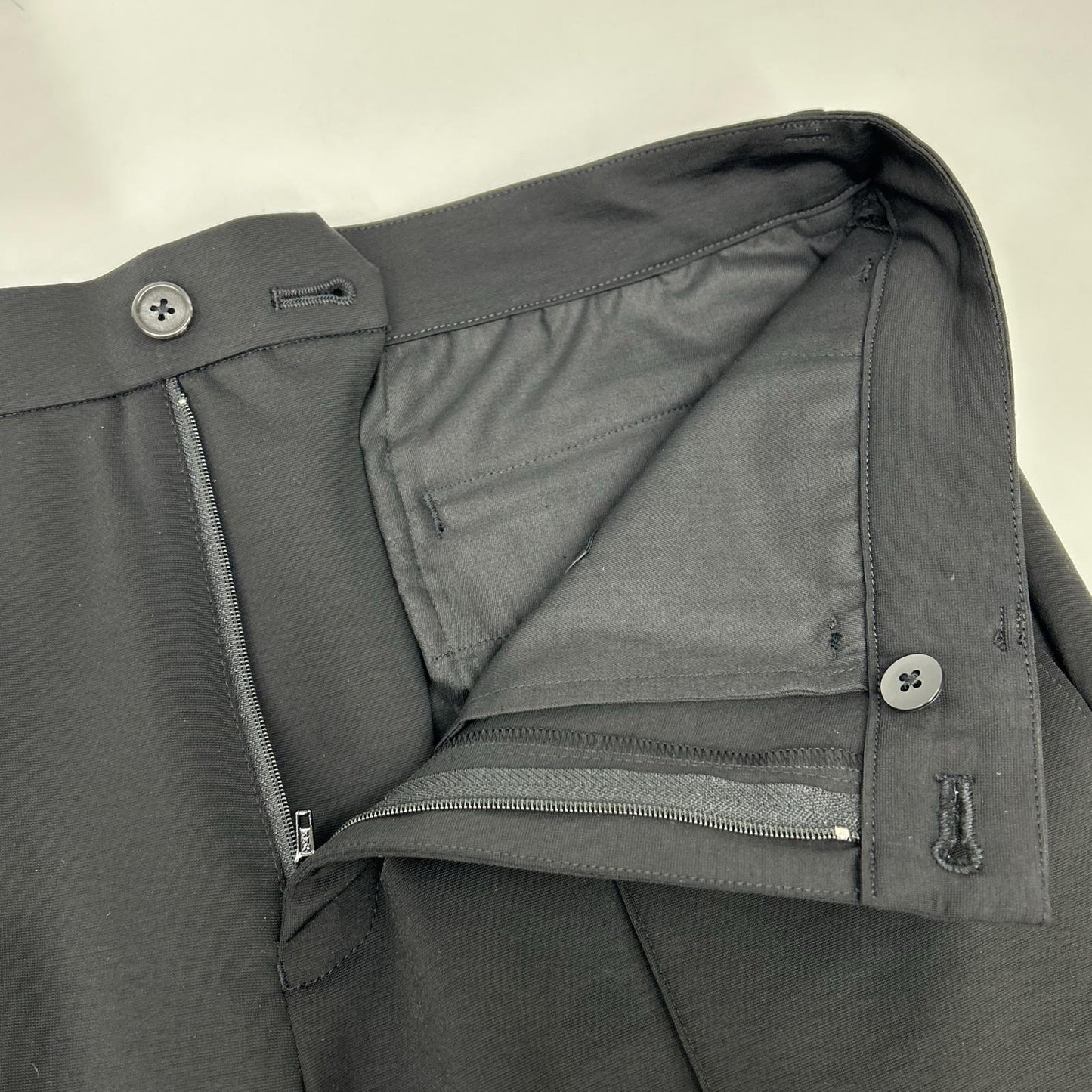 MOVB JK-021PR Navy Double-Breasted 6B Travel Jacket / PT-020PR Black Slim Tapered Travel Slacks Set-Up Suit