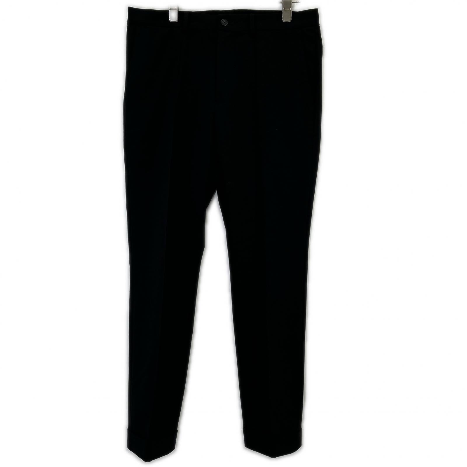 MOVB JK-021PR Navy Double-Breasted 6B Travel Jacket / PT-020PR Black Slim Tapered Travel Slacks Set-Up Suit