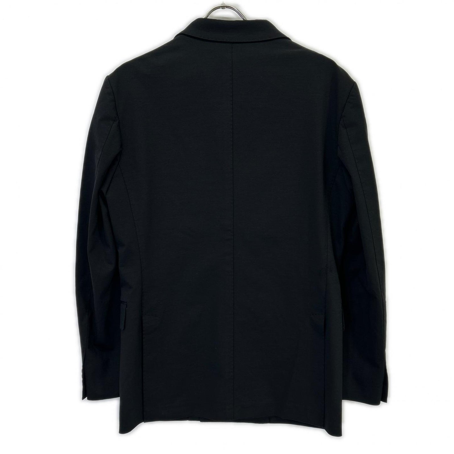 MOVB JK-021PR Navy Double-Breasted 6B Travel Jacket / PT-020PR Black Slim Tapered Travel Slacks Set-Up Suit