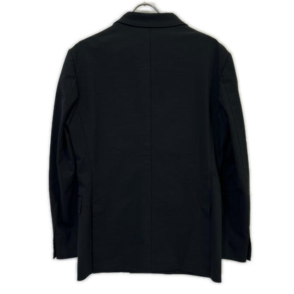 MOVB JK-021PR Navy Double-Breasted 6B Travel Jacket / PT-020PR Black Slim Tapered Travel Slacks Set-Up Suit
