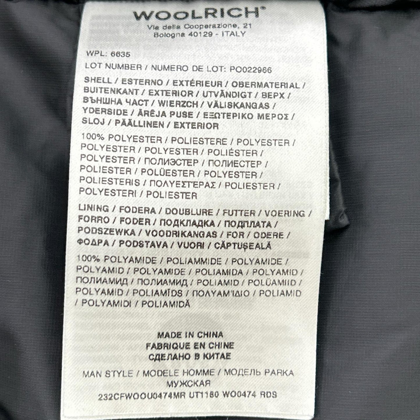 WOOLRICH 羊毛富豪 CFWOOU0474MRU 黑色 GORE-TEX 登山派克大衣 夹克
