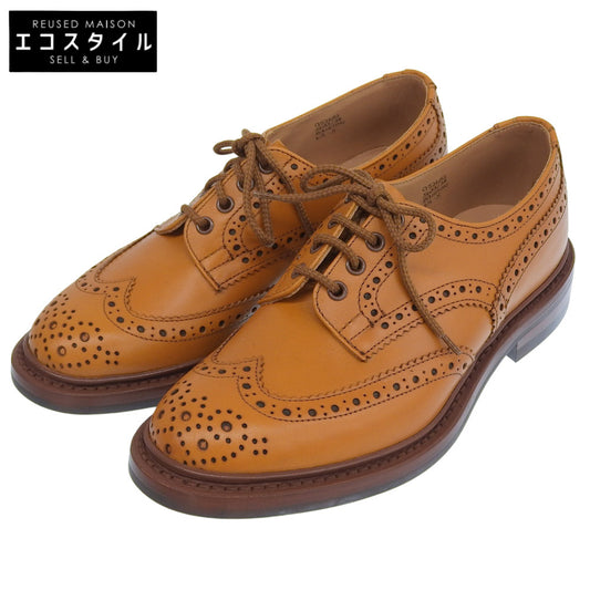 Tricker's トリッカーズ 新品同様 5633 BURTON バートン アンティークダービーブローグ シューズ メンズ キャメル 6 1/2 シューズ