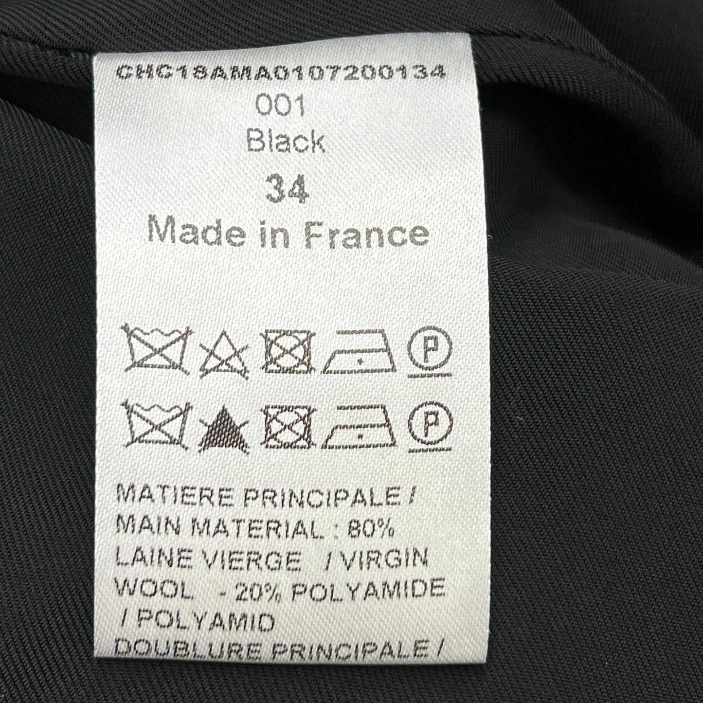 CHLOE Black Virgin Wool Belted Coat 34