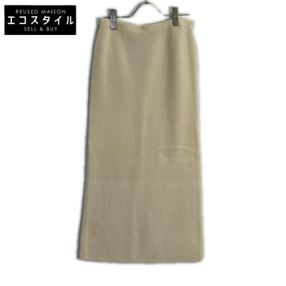 Theory 24 Ivory LANA CASH 2 MIDI SLIM SKIRT Rib Knit Skirt Skirt S