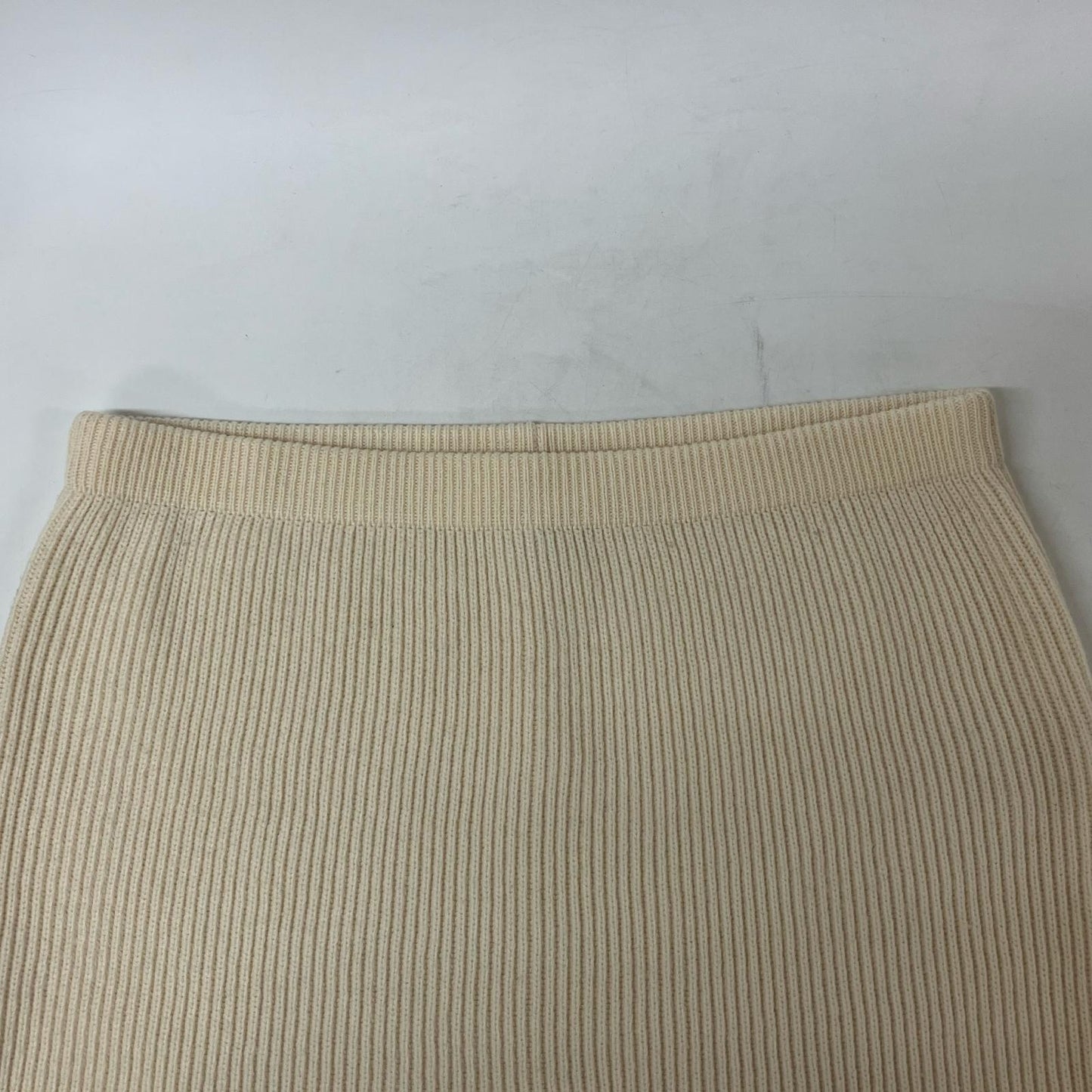 Theory 24 Ivory LANA CASH 2 MIDI SLIM SKIRT Rib Knit Skirt Skirt S