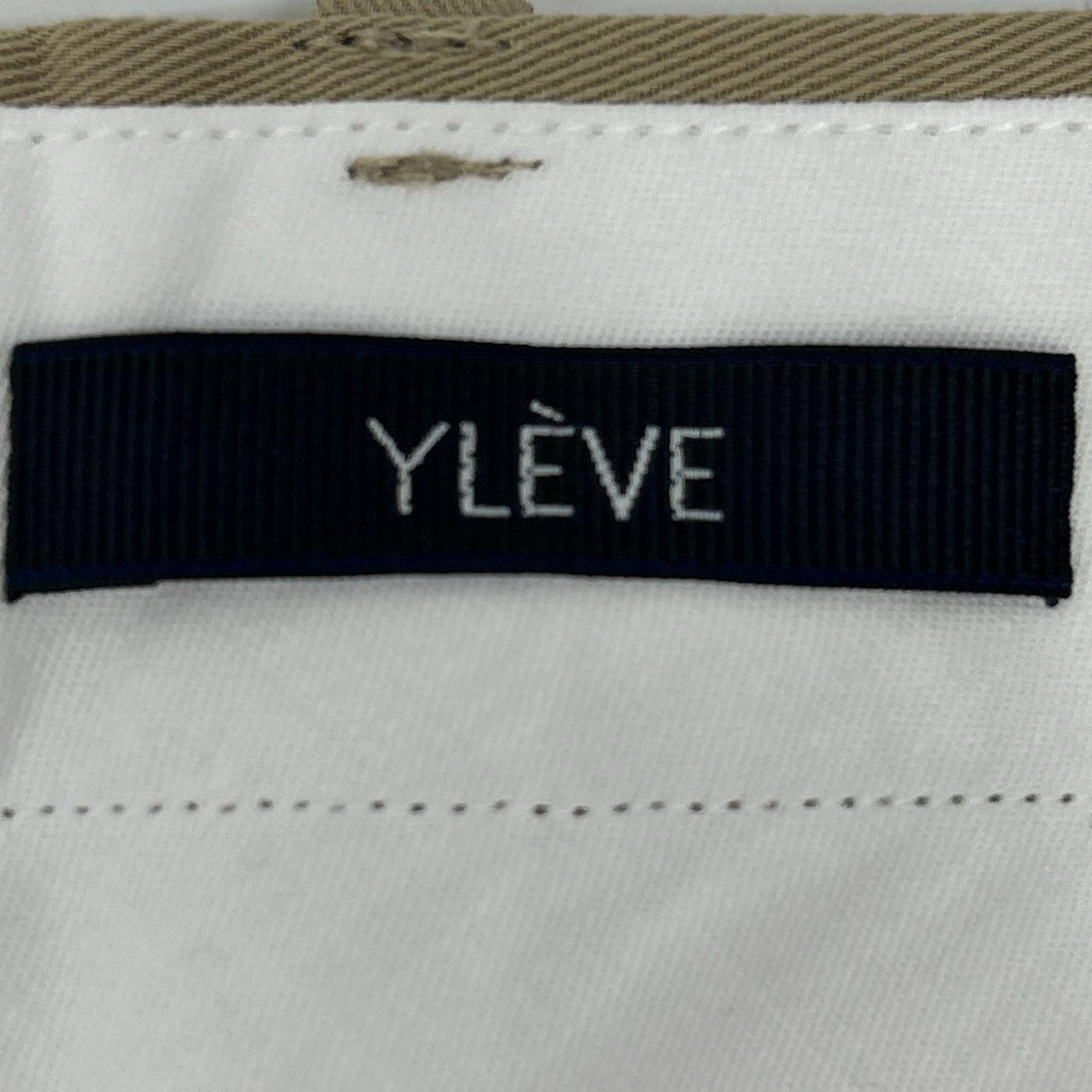 YLEVE YLEVE 170-5140101 米色 棉质 中缝线 阔腿锥形奇诺裤 下装