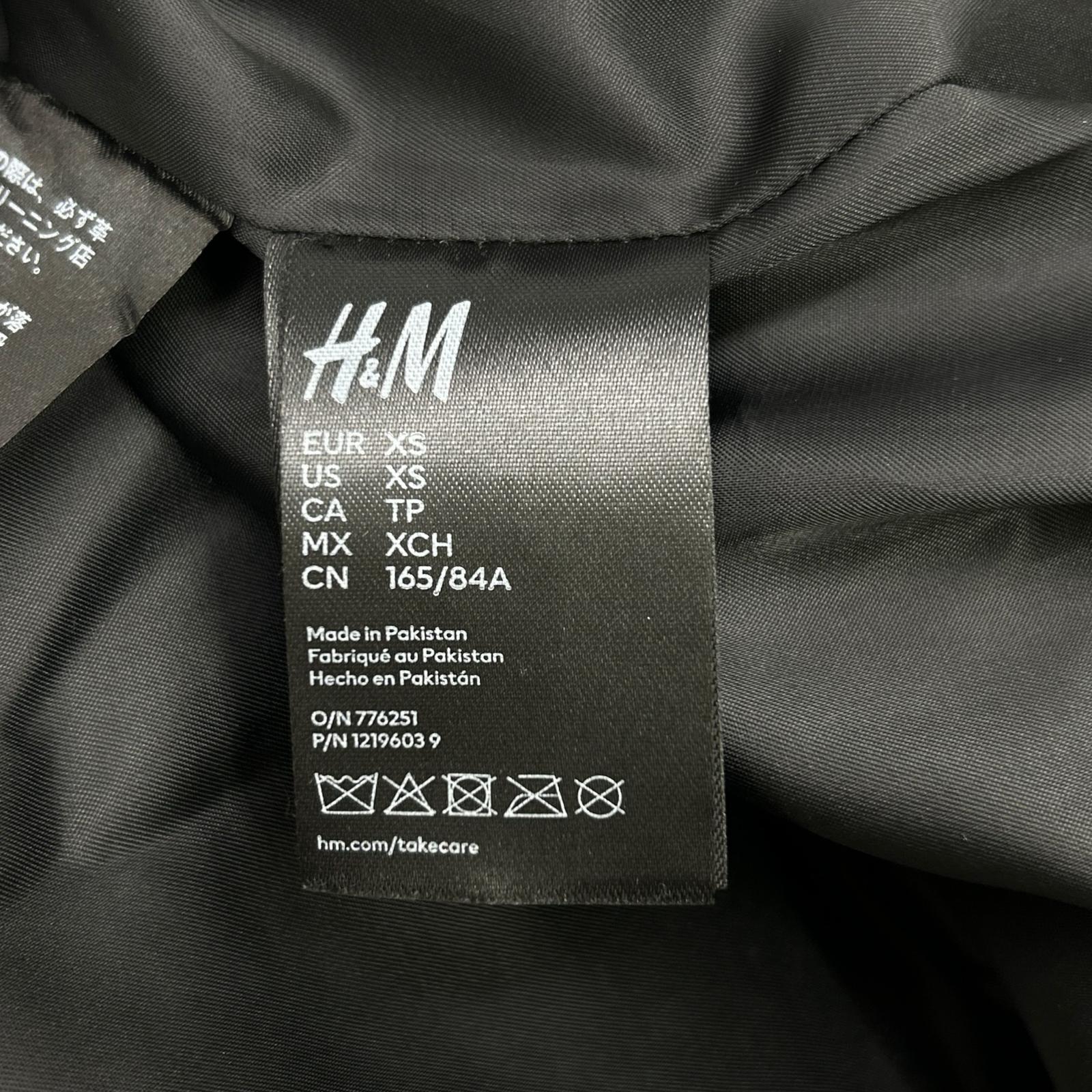 エイチアンドエム H＆M 【×rokh】ブラック button detail leather coat