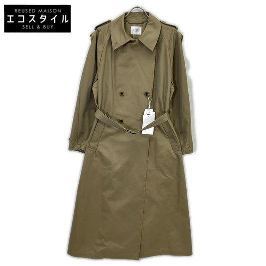 Ameri アメリ 01310790010 ベージュ CUT OFF CHAMBRAY TRENCH COAT カットオフトレンチコート コート