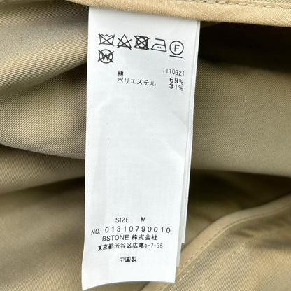 AMERI 阿梅里 01310790010 米色 CUT OFF CHAMBRAY TRENCH COAT 剪裁尚布雷风衣 外套