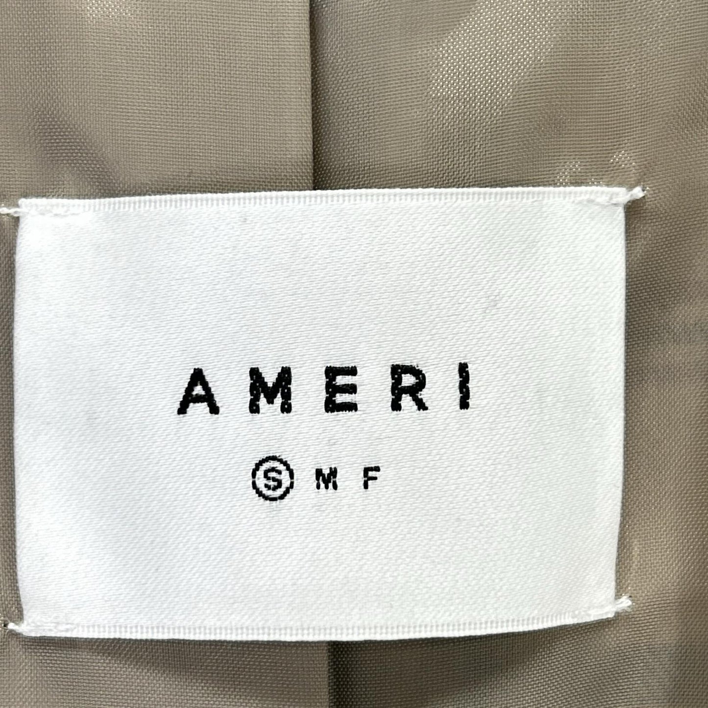 AMERI アメリ 01920740550 ﾍﾞｰｼﾞｭ PASS CODE CHECK COAT ﾁｪｯｸﾛﾝｸﾞｺｰﾄ コート S