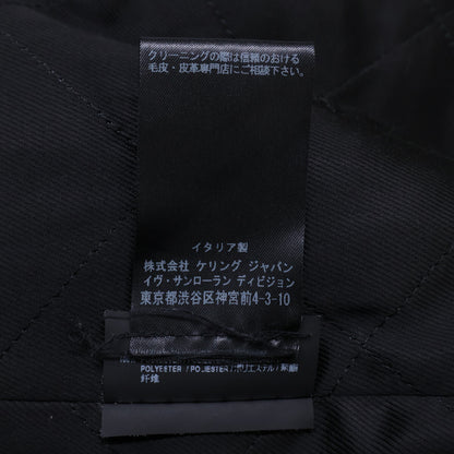 SAINT LAURENT PARIS サンローランパリ 国内正規 531195 Y715T モヘアxウール ラクーンファー ファートリミング フーデッドジップブルゾン ジャケット