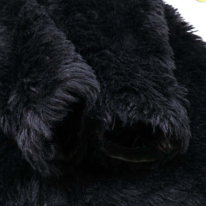 SAINT LAURENT PARIS サンローランパリ 国内正規 531195 Y715T モヘアxウール ラクーンファー ファートリミング フーデッドジップブルゾン ジャケット