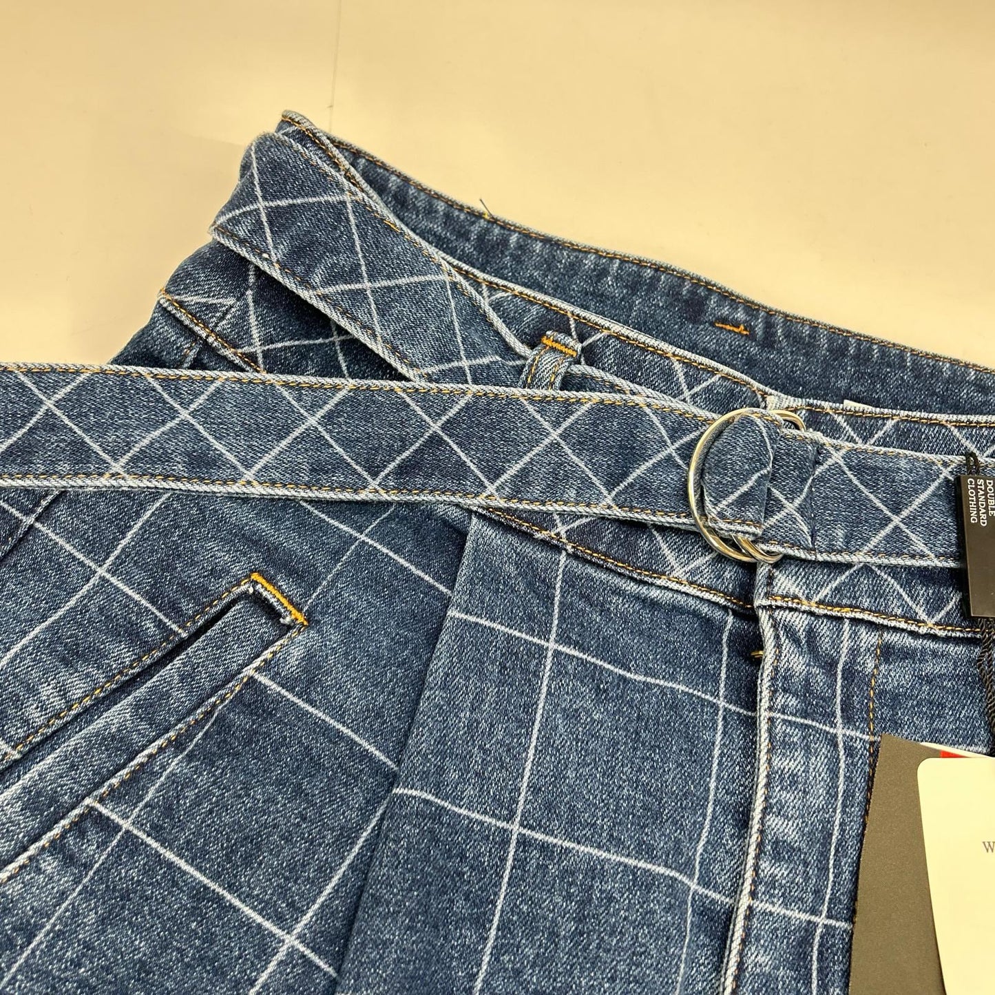 DOUBLE STANDARD CLOTHING ダブルスタンダードクロージング 0206-491-231 インディゴ デニムレーザー加工ワイドパンツ ボトムス