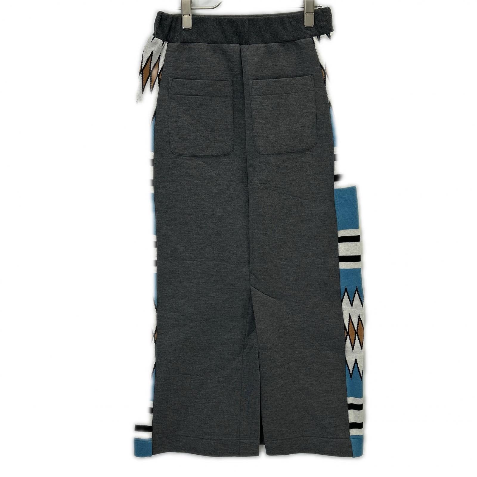 DOUBLE STANDARD CLOTHING ダブルスタンダードクロージング 0202-031-234 グレー ジャガードニットドッキングペンシルスカート スカート