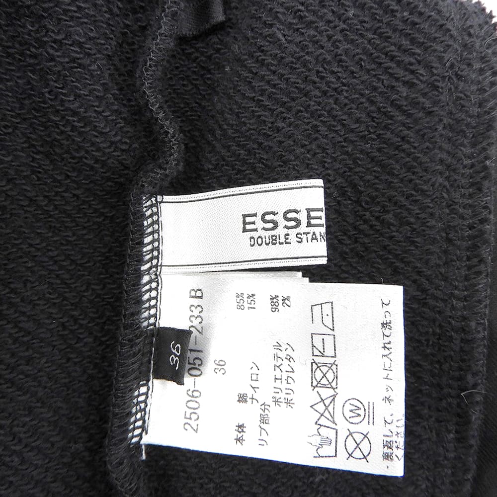 ESSENTIAL ブークレー 裏毛ワイドパンツ レディース ブラック 36 2506-051-233 ボトムス 36 レディース