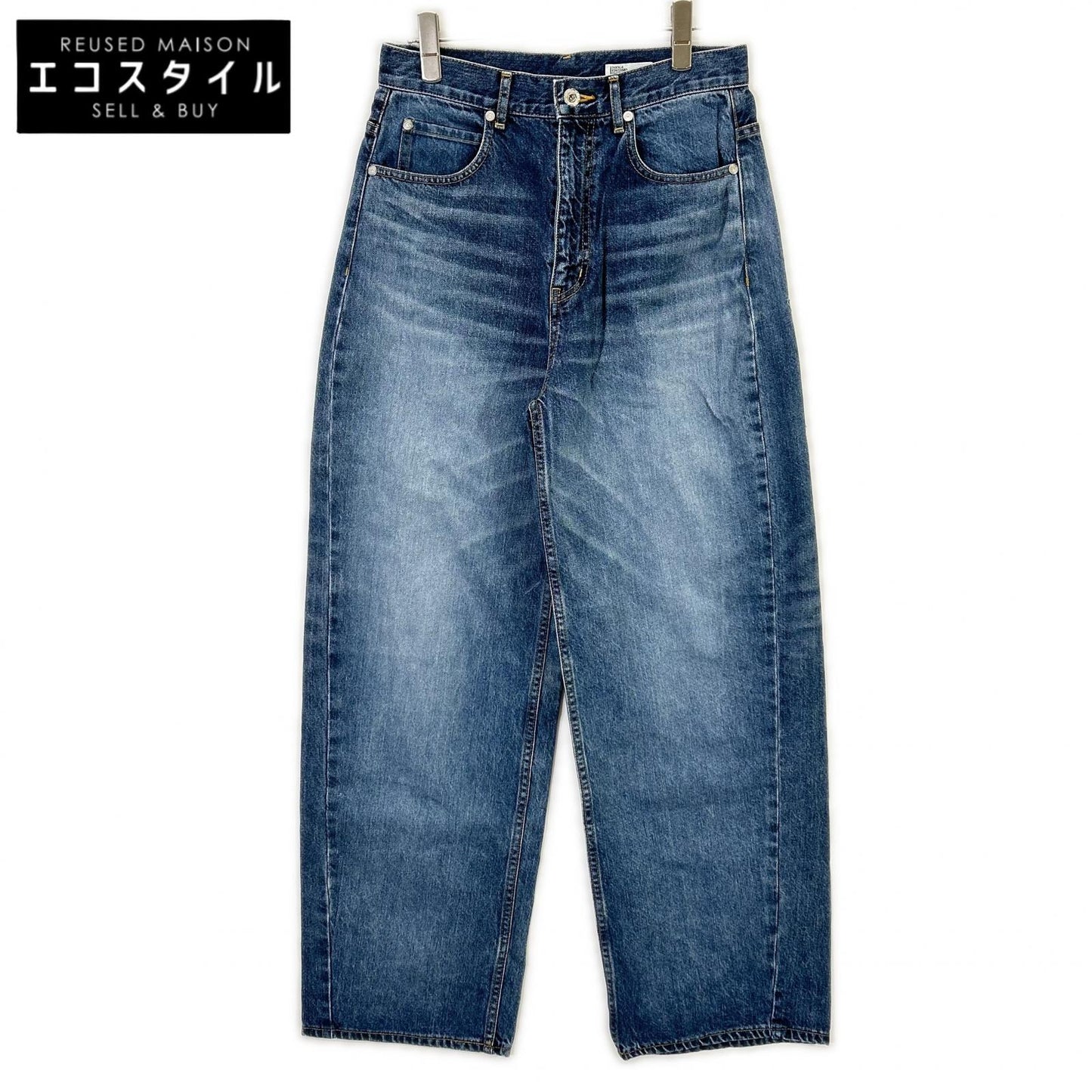 DOUBLE STANDARD CLOTHING ダブルスタンダードクロージング 0206-060-233 ブルー スターワイドデニムパンツ ボトムス
