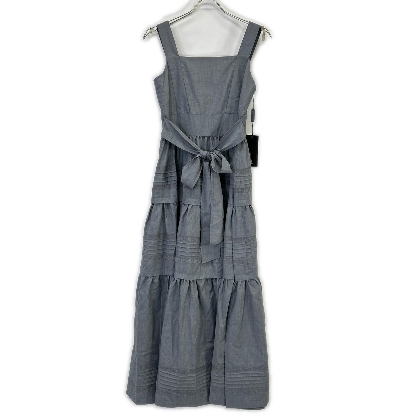 SOV. Sov Double Standard 0301-090-202 Grey Chambray Lace Maxi Dress Dress