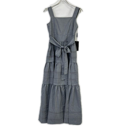 SOV. Sov Double Standard 0301-090-202 Grey Chambray Lace Maxi Dress Dress