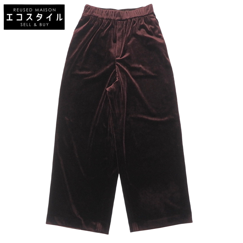 MUSE MUSE excellent-condition velvet easy wide-leg pants women's wine red 36 25AW 25-030-500-2020 pants