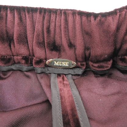 MUSE MUSE excellent-condition velvet easy wide-leg pants women's wine red 36 25AW 25-030-500-2020 pants