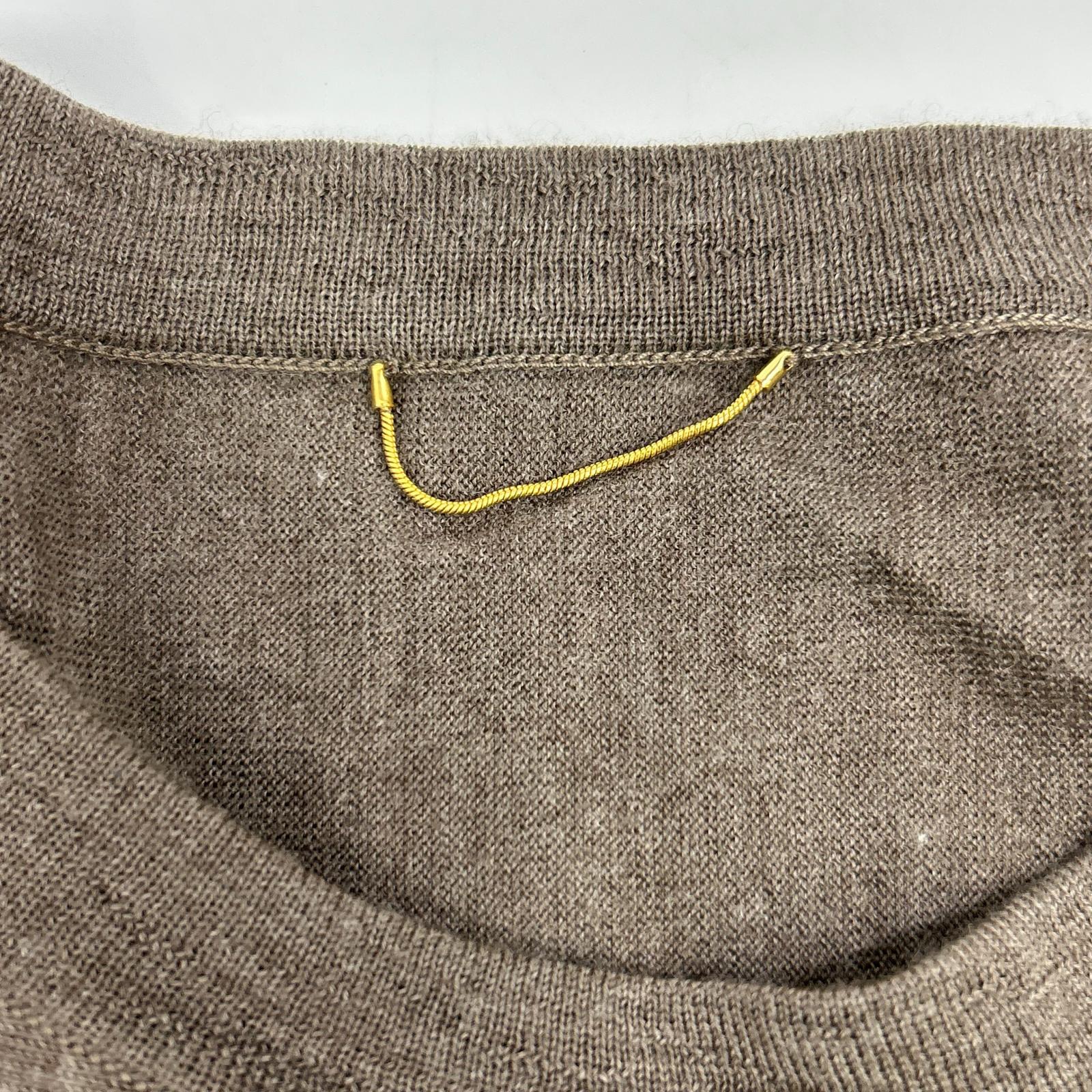 Deuxieme Classe Deu-zi-e-mu-ku-ra-su L'Appartement 联名款 25年产 米灰色 羊毛 WISH DOLMAN ASYMMETRY PULL OVER/针织套头衫 上衣
