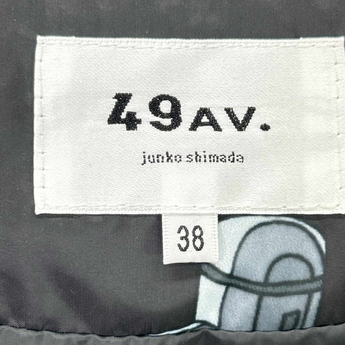 49av.Junko Shimada 49 Avenue Junko Shimada 313434229 灰色 涤纶 巴黎之夜满幅印花 长款羽绒服 夹克 38