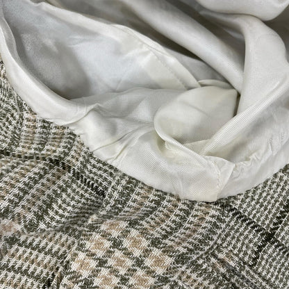 LARDINI ラルディーニ ベージュ×グリーン ウールシルク グレンプレイド ジャケット ベージュブラウン 3B ジャケット