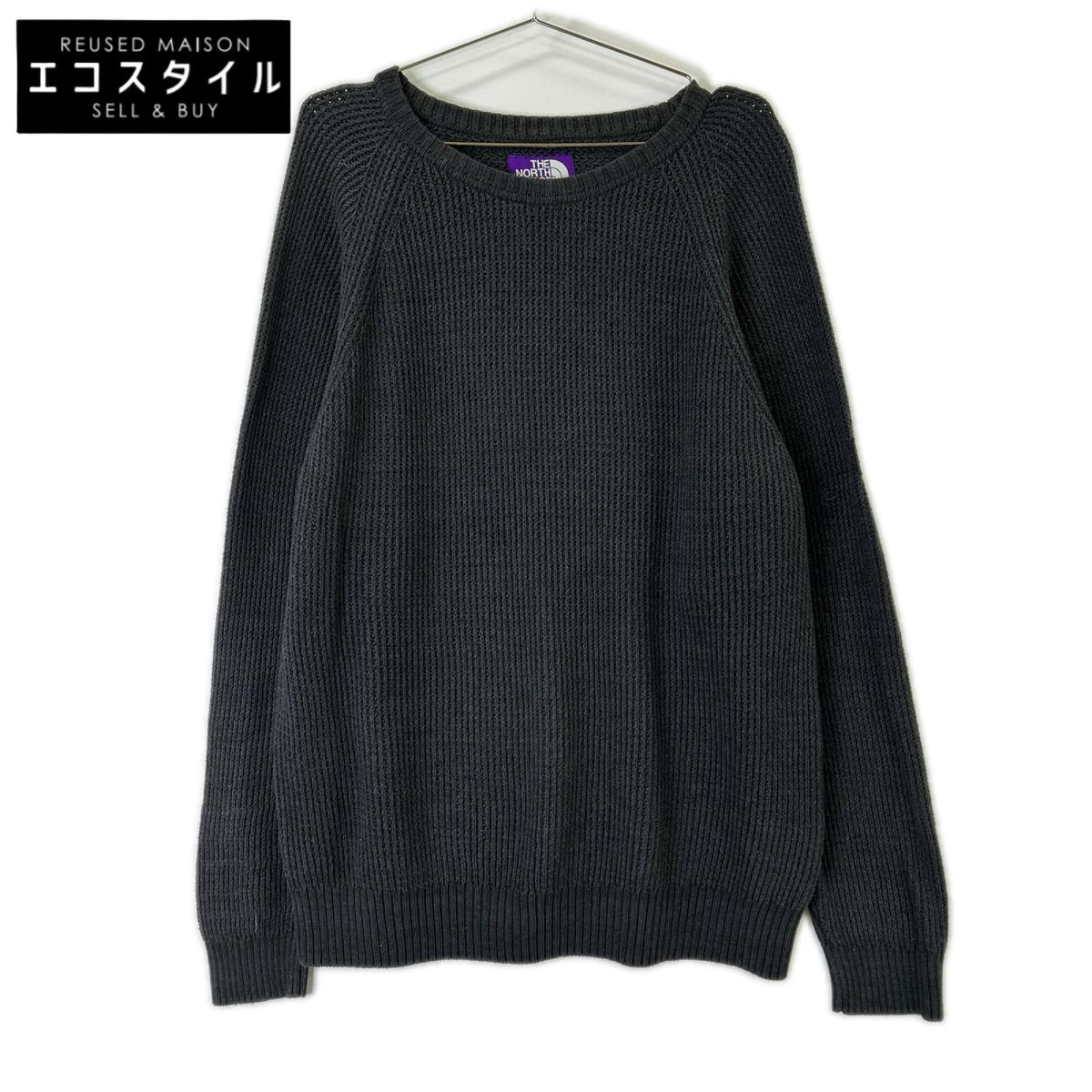 THE NORTH FACE PURPLE LABEL ザ ノースフェイス パープルレーベル NT6904N グレー クルーネック セーター トップス