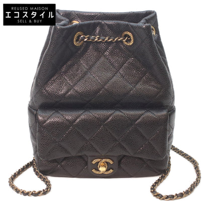 CHANEL シャネル AS5100 ブラック キャビアスキン ヴィンテージゴールド金具 マトラッセ チェーンバックパック リュック バックパック