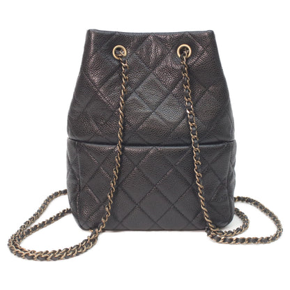 CHANEL シャネル AS5100 ブラック キャビアスキン ヴィンテージゴールド金具 マトラッセ チェーンバックパック リュック バックパック