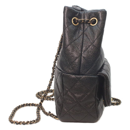 CHANEL シャネル AS5100 ブラック キャビアスキン ヴィンテージゴールド金具 マトラッセ チェーンバックパック リュック バックパック