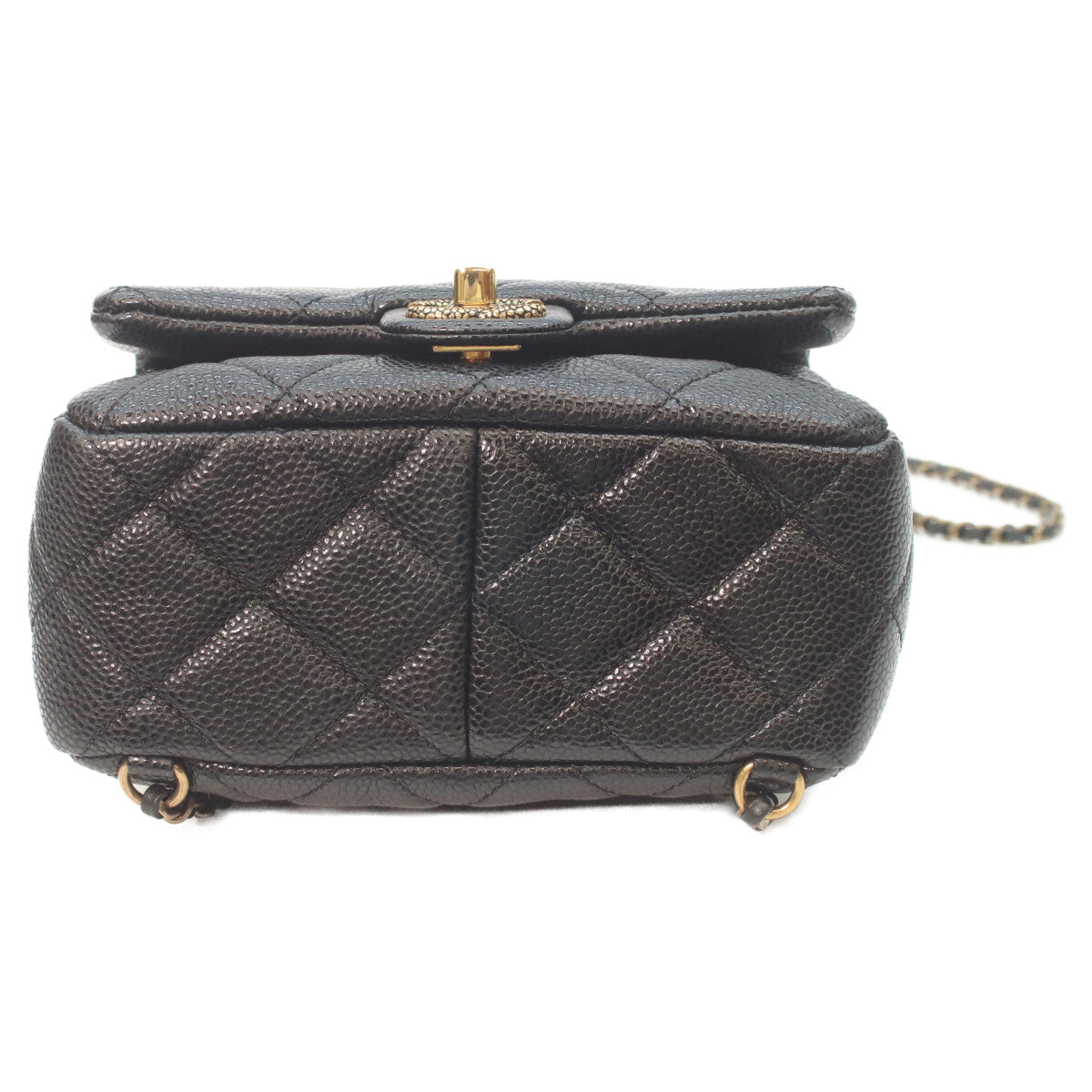 CHANEL シャネル AS5100 ブラック キャビアスキン ヴィンテージゴールド金具 マトラッセ チェーンバックパック リュック バックパック