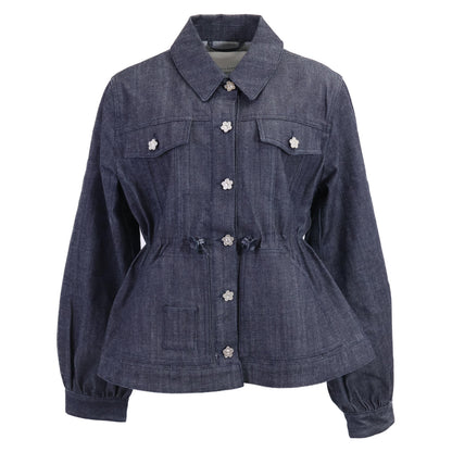 Cecilie Bahnsen [Beautiful/26SS] 4.25RTW14006 CBCANDIDA DENIM JACKET Flower Button Denim Jacket