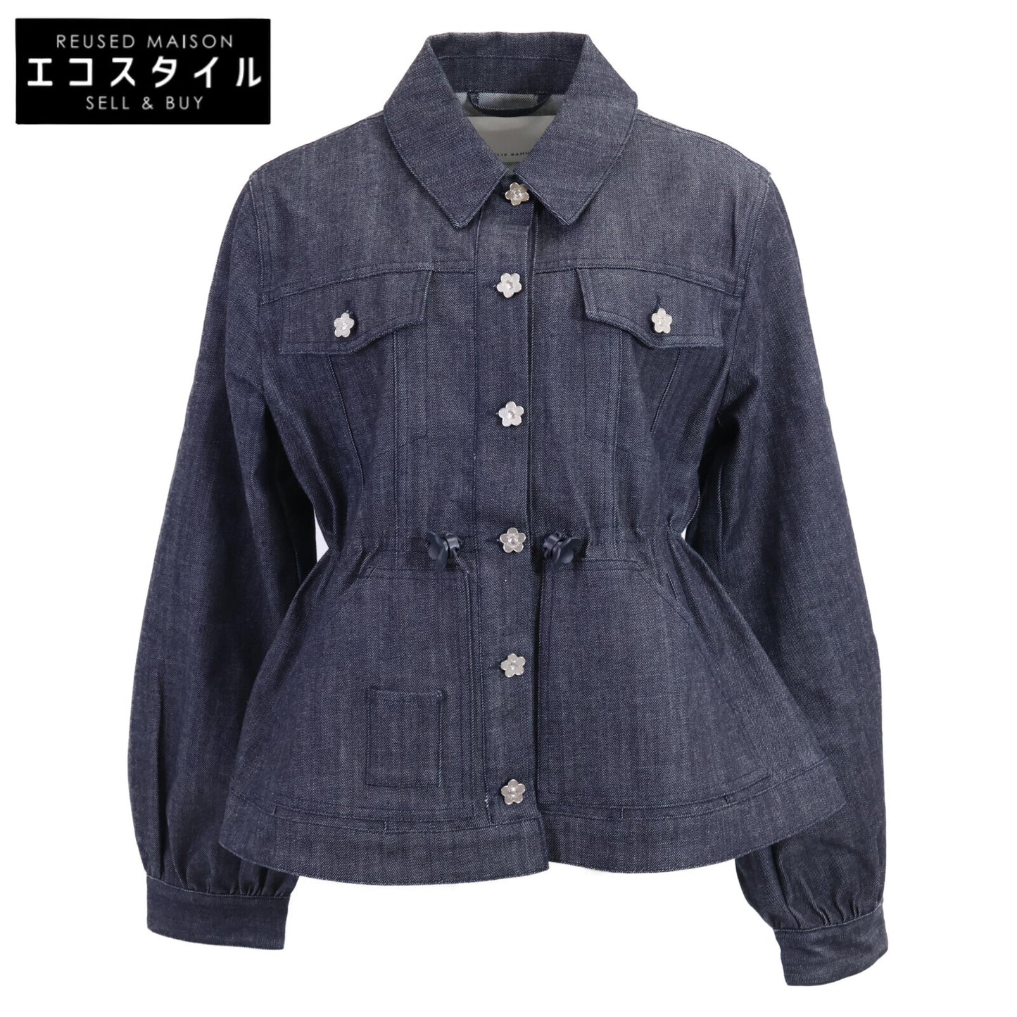 Cecilie Bahnsen [Beautiful/26SS] 4.25RTW14006 CBCANDIDA DENIM JACKET Flower Button Denim Jacket
