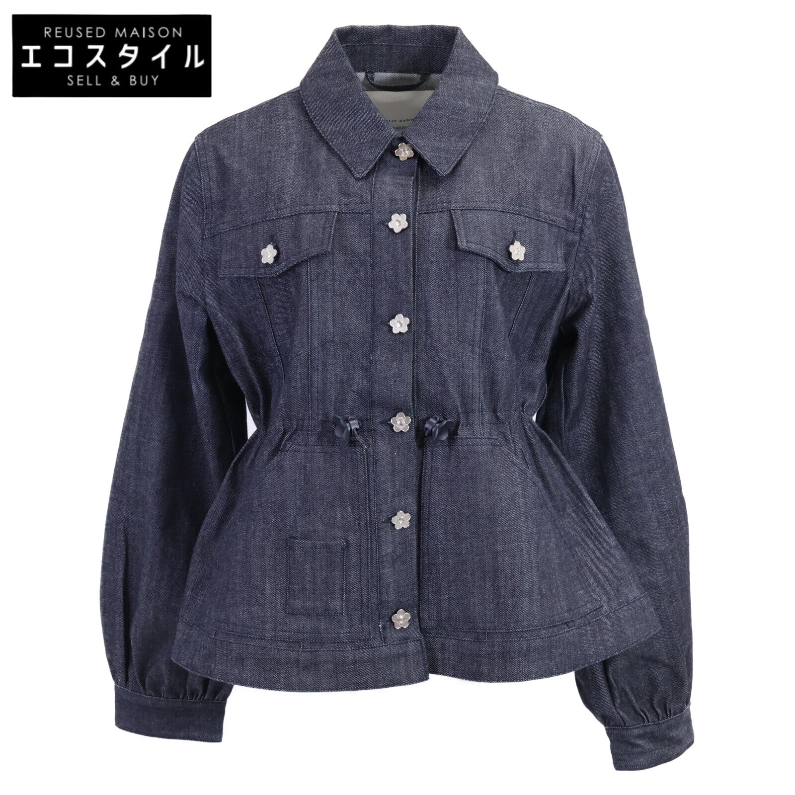Cecilie Bahnsen [Beautiful/26SS] 4.25RTW14006 CBCANDIDA DENIM JACKET Flower Button Denim Jacket