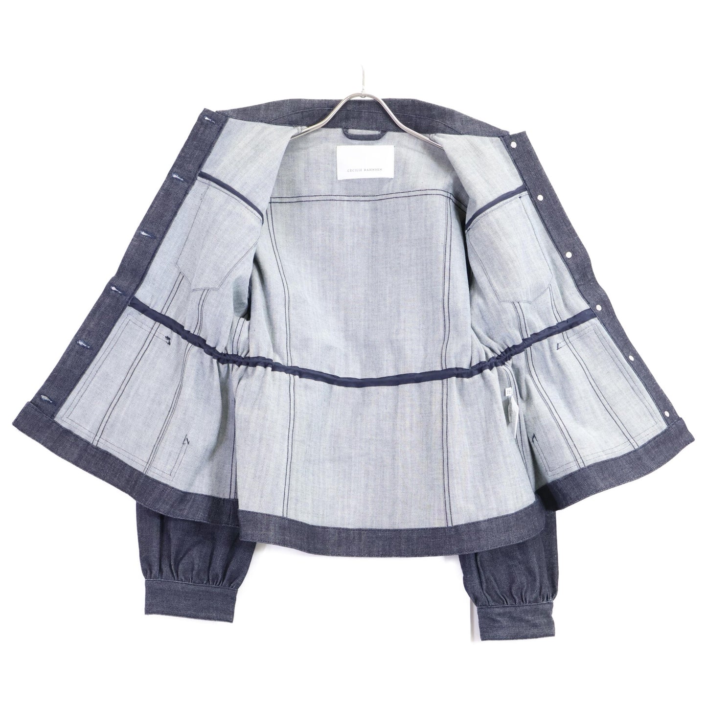 Cecilie Bahnsen [Beautiful/26SS] 4.25RTW14006 CBCANDIDA DENIM JACKET Flower Button Denim Jacket