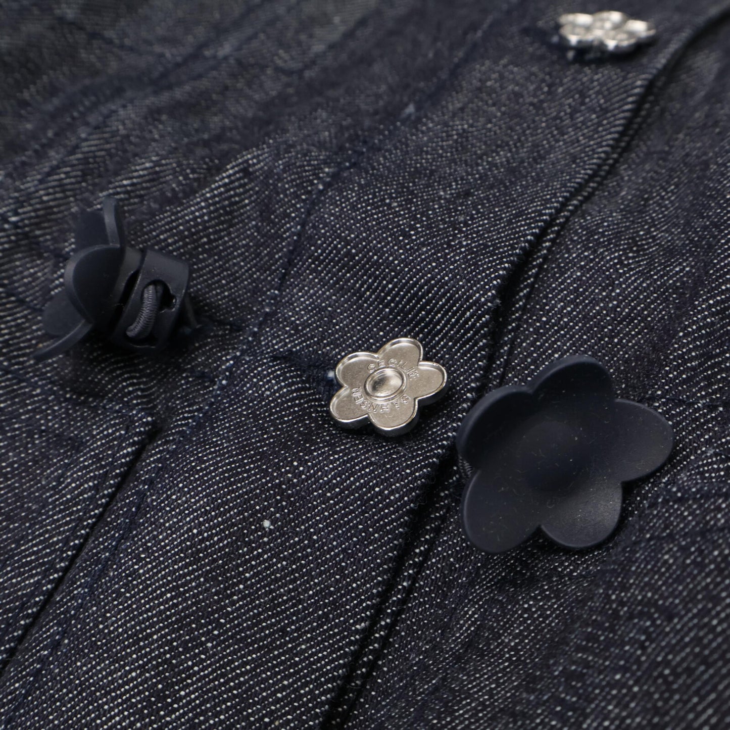 Cecilie Bahnsen [Beautiful/26SS] 4.25RTW14006 CBCANDIDA DENIM JACKET Flower Button Denim Jacket