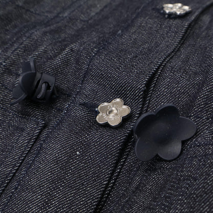 Cecilie Bahnsen [Beautiful/26SS] 4.25RTW14006 CBCANDIDA DENIM JACKET Flower Button Denim Jacket