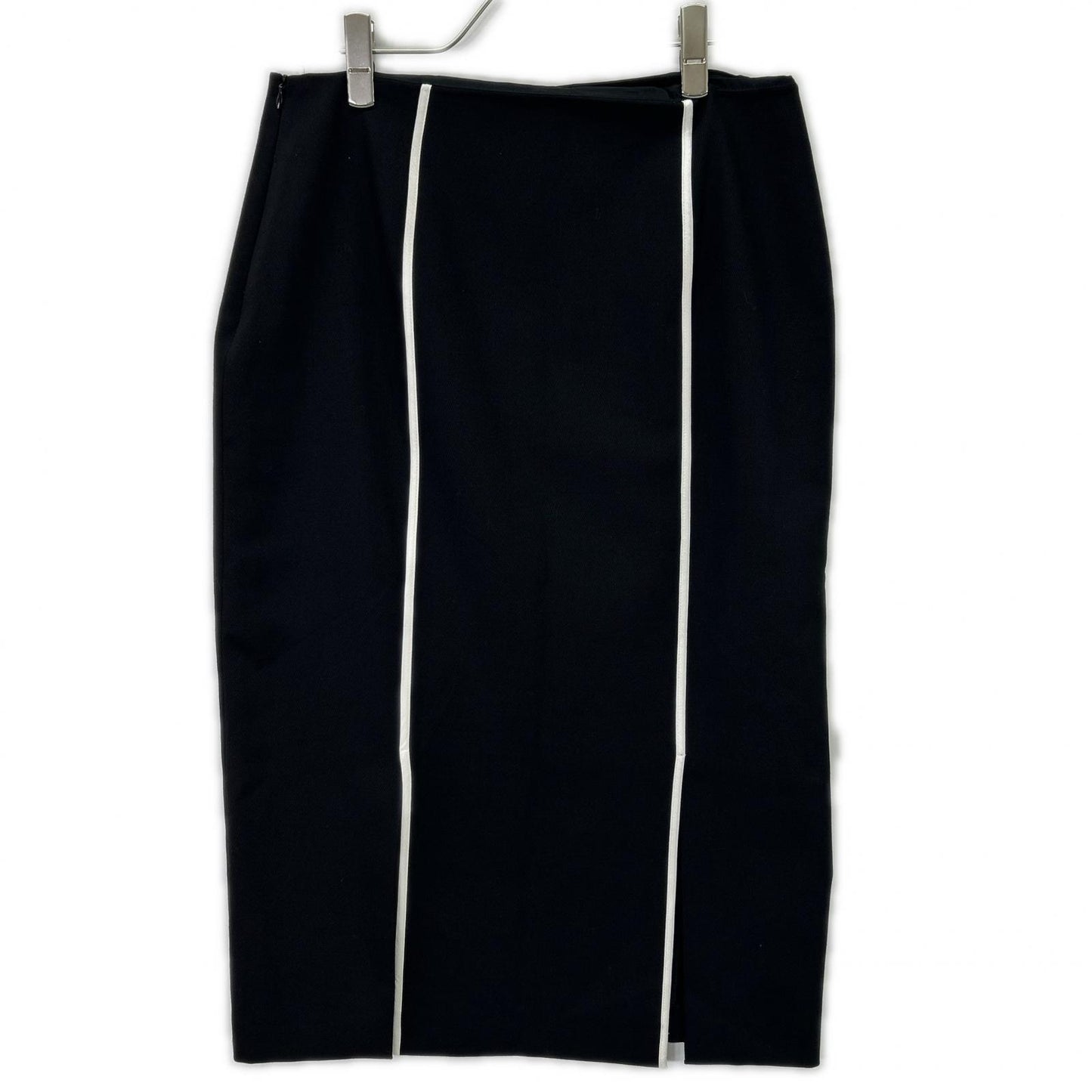 BOSS Black x White Wool Blend Voltara Pencil Skirt Skirt 8