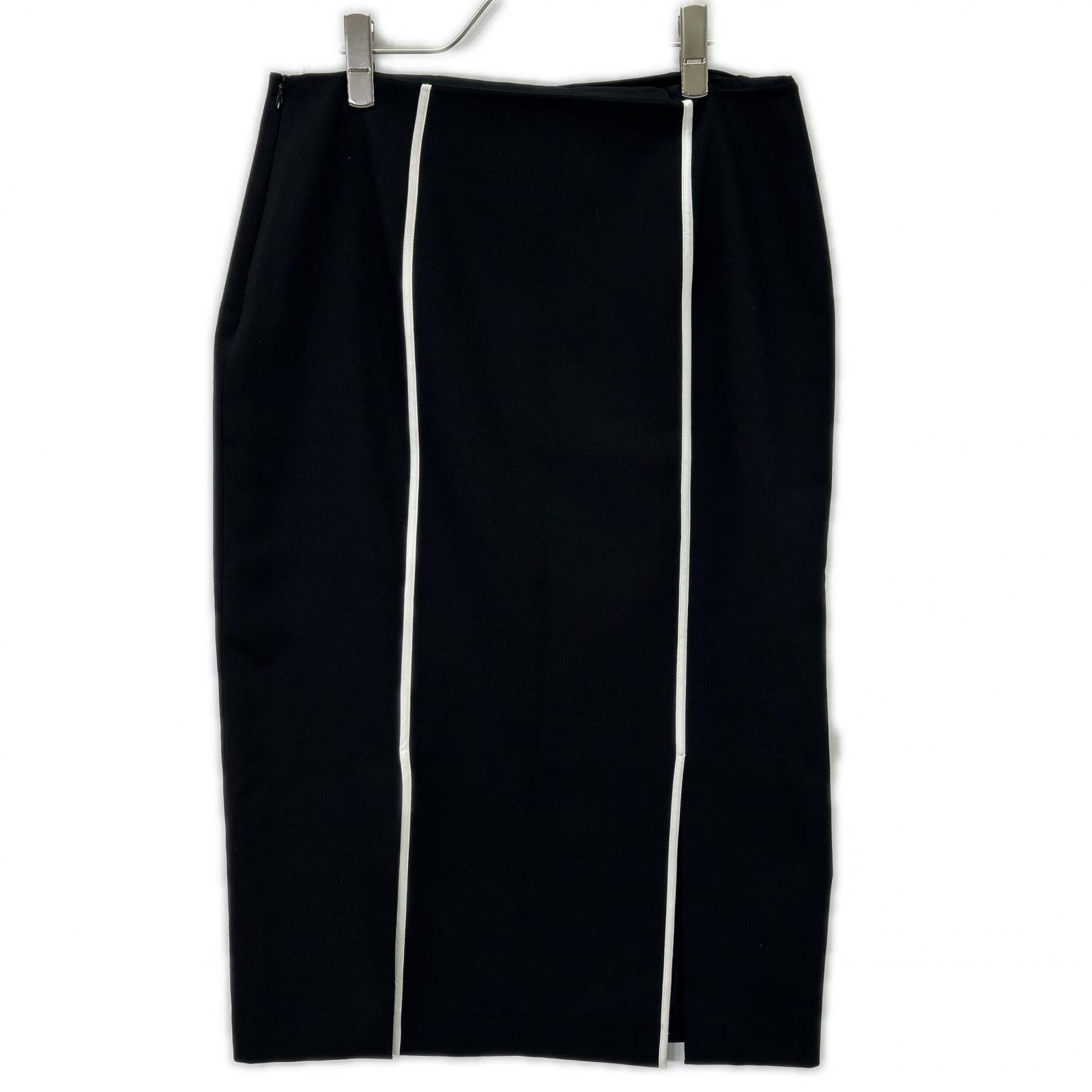 BOSS Black x White Wool Blend Voltara Pencil Skirt Skirt 8