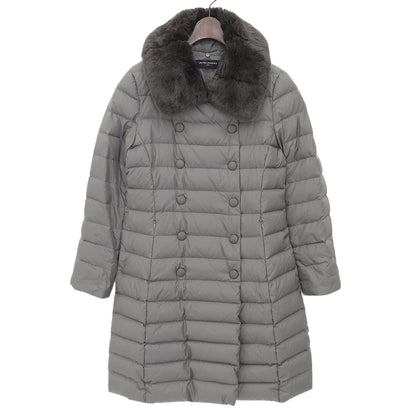 UNITED ARROWS ユナイテッドアローズ レッキスファー Aライン ダウンコート レディース グレー 36 コート