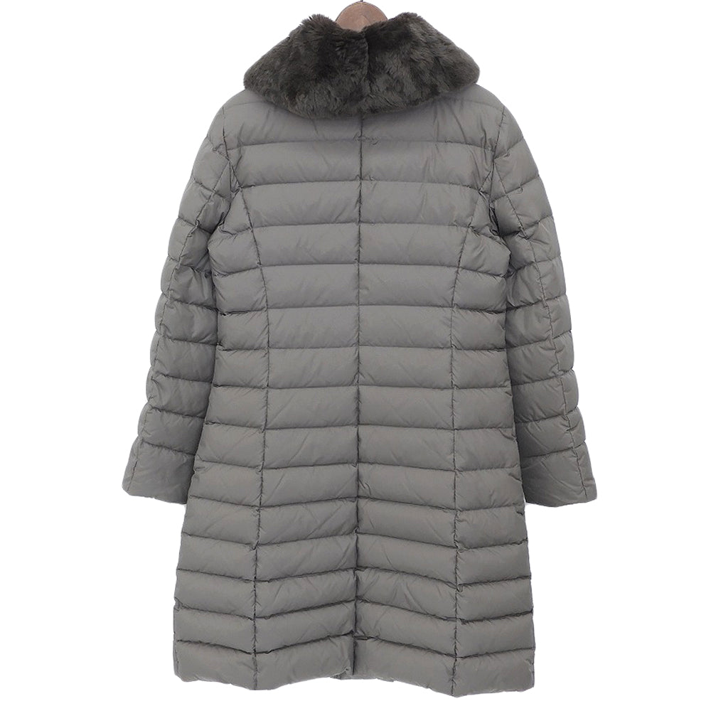 UNITED ARROWS ユナイテッドアローズ レッキスファー Aライン ダウンコート レディース グレー 36 コート