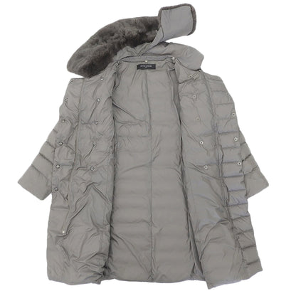 UNITED ARROWS ユナイテッドアローズ レッキスファー Aライン ダウンコート レディース グレー 36 コート
