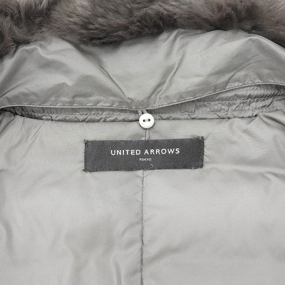 UNITED ARROWS ユナイテッドアローズ レッキスファー Aライン ダウンコート レディース グレー 36 コート