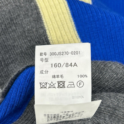 ENFOLD 26SS 300JS270-0201 Gray Wool STRIPE RIB PULLOVER