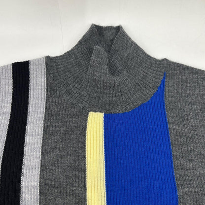 ENFOLD 26SS 300JS270-0201 Gray Wool STRIPE RIB PULLOVER