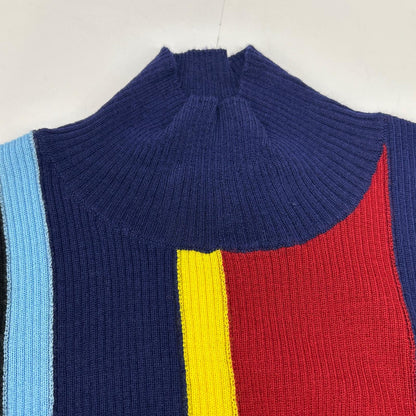 ENFOLD 26SS 300JS270-0201 Navy Blue Wool STRIPE RIB PULLOVER