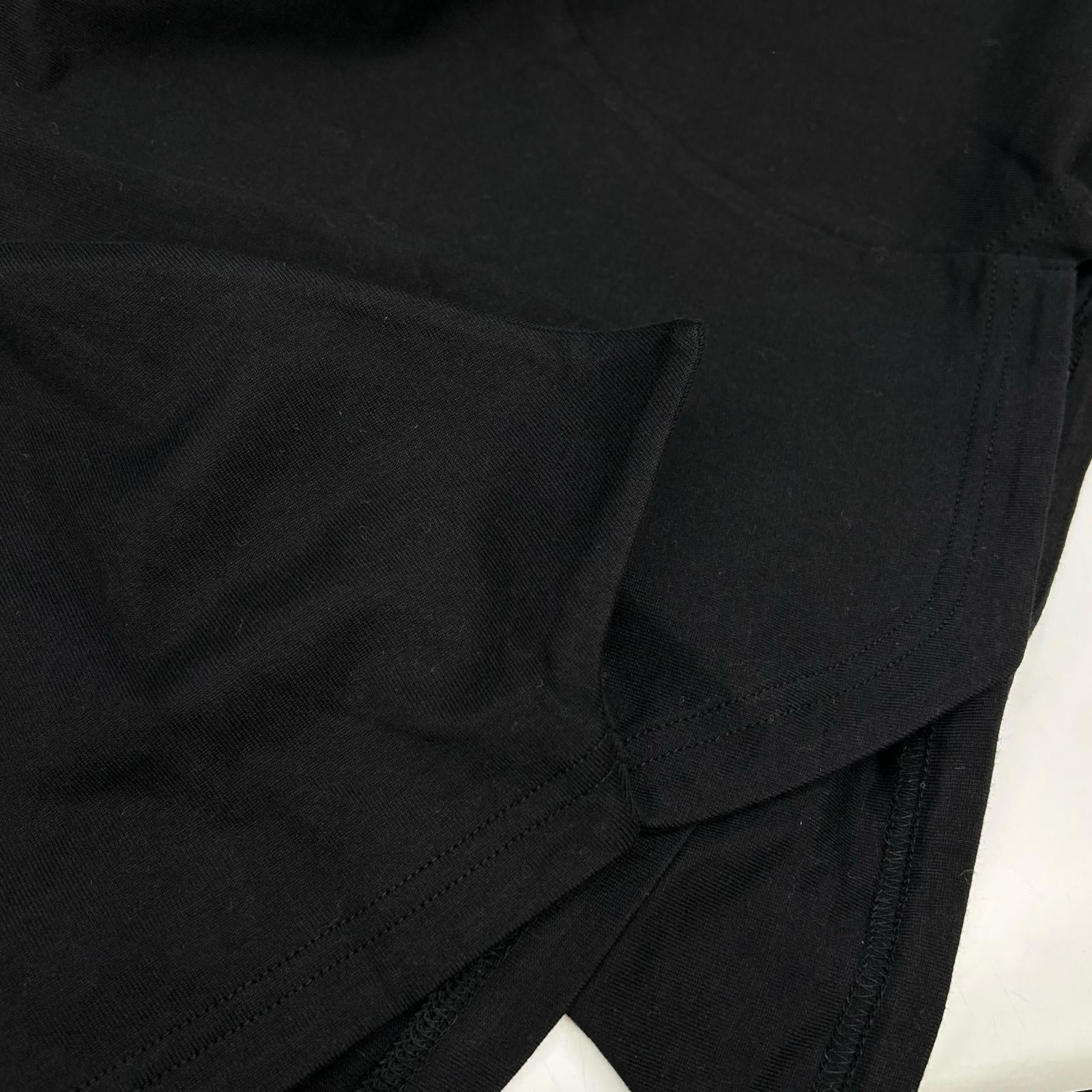 ENFOLD エンフォルド 26SS 300JS280-0231 ブラック コットン PLATE LONG-SLEEVE T-SHIRT ロンT トップス